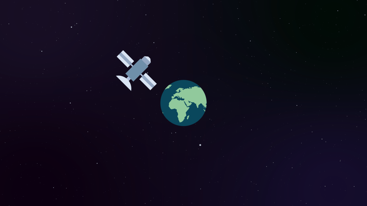 Un satellite passant devant la Terre. // Source : Nino Barbey pour Numerama Un satellite passant devant la Terre. // Source : Nino Barbey pour Numerama