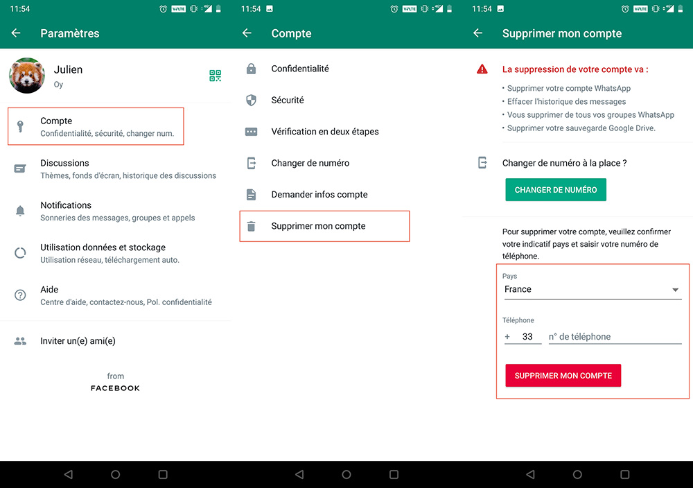 supprimer WhatsApp supprimer WhatsApp