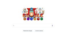 Le Doodle de Google sur l'Ile des Champions // Source : Google Le Doodle de Google sur l'Ile des Champions // Source : Google