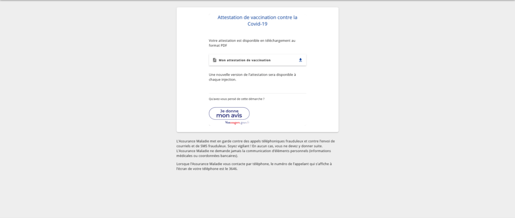 Ameli attestion vaccin Ameli attestion vaccin