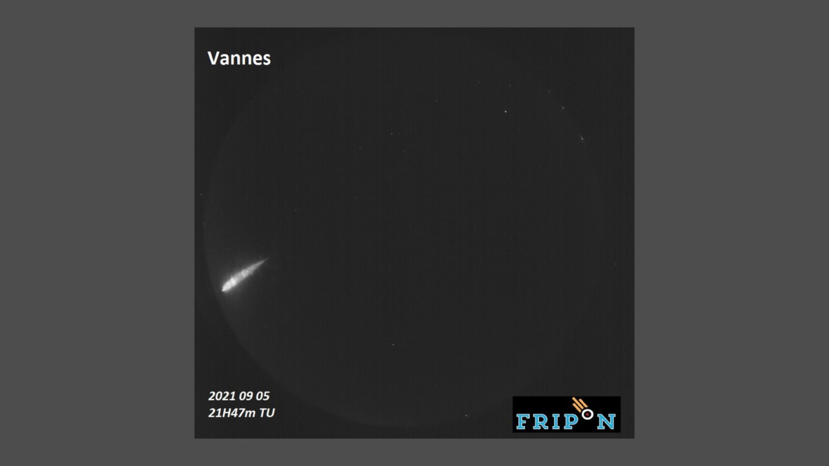 Le bolide du 5 septembre 2021. // Source : Fripon/Vigie-Ciel Le bolide du 5 septembre 2021. // Source : Fripon/Vigie-Ciel