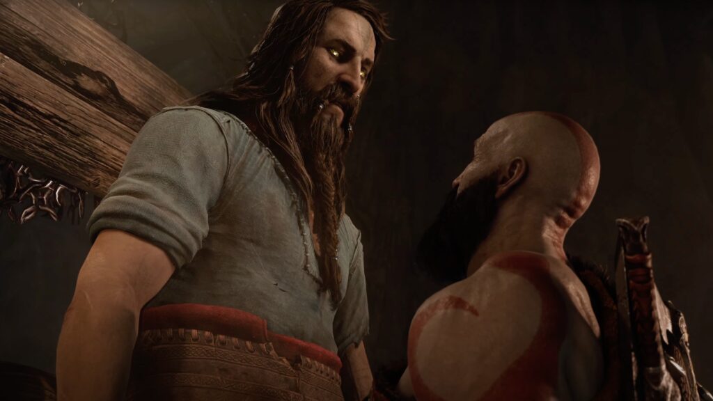 Tyr face à Kratos dans God of War Ragnarok // Source : Capture d'écran Tyr face à Kratos dans God of War Ragnarok // Source : Capture d'écran