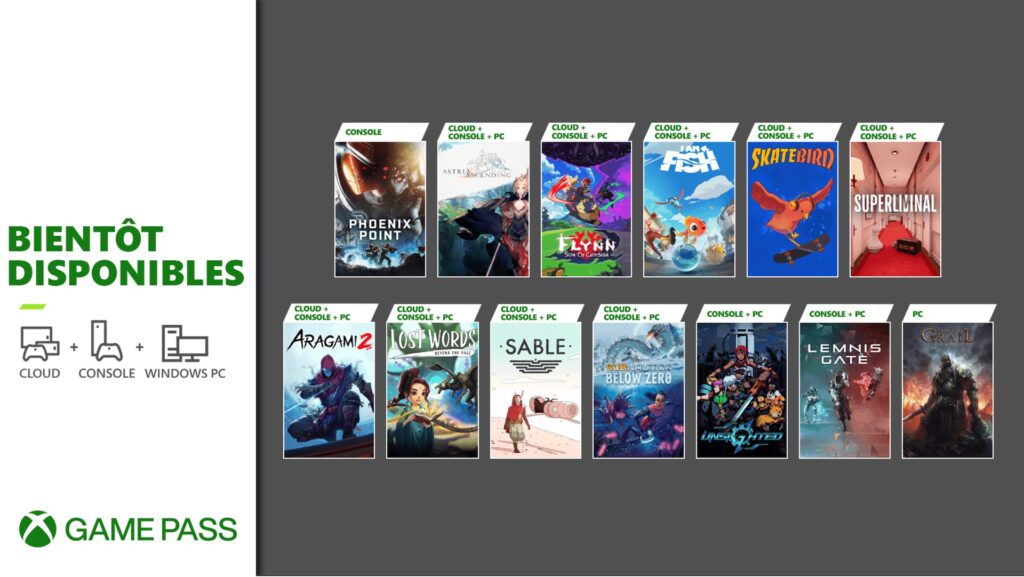 Xbox Game Pass en septembre 2021 // Source : Microsoft