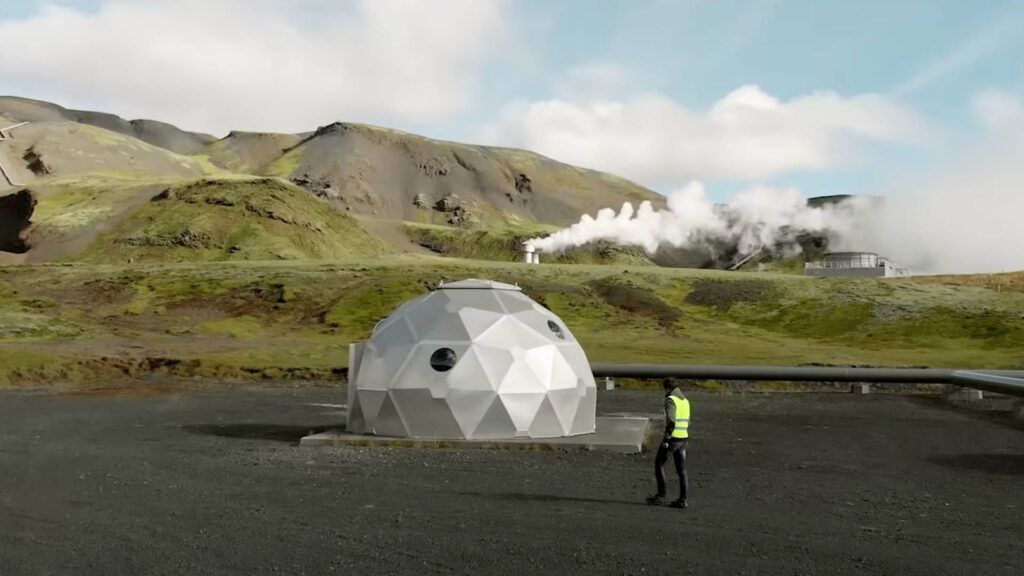 Climeworks est une autre entreprise qui propose la capture de CO2 directement dans l'air ambiant. // Source : Climeworks Climeworks est une autre entreprise qui propose la capture de CO2 directement dans l'air ambiant. // Source : Climeworks