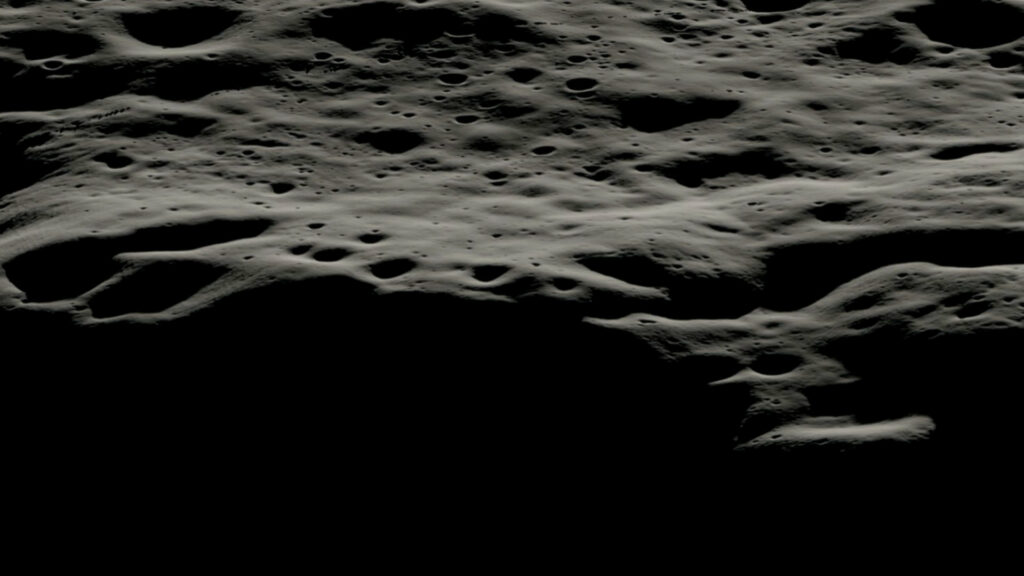 Représentation du cratère Nobile. // Source : Nasa Représentation du cratère Nobile. // Source : Nasa