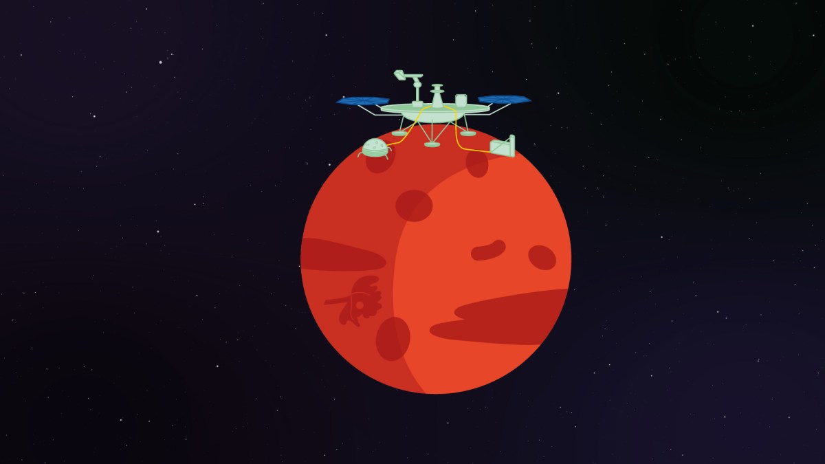 InSight sur Mars. // Source : Nino Barbey pour Numerama InSight sur Mars. // Source : Nino Barbey pour Numerama