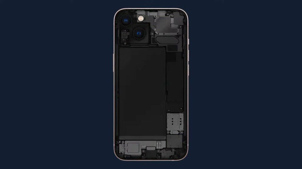 Les entrailles de l'iPhone 13 // Source : Apple Les entrailles de l'iPhone 13 // Source : Apple