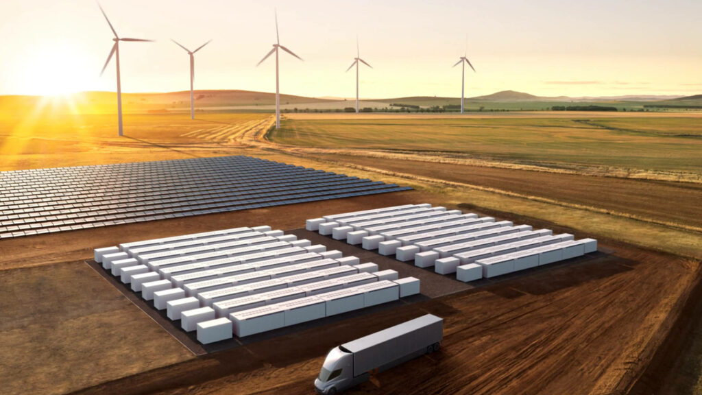 Le Royaume-Uni va utiliser les batteries géantes de Tesla pour stocker de l'énergie renouvelable. // Source : Tesla Le Royaume-Uni va utiliser les batteries géantes de Tesla pour stocker de l'énergie renouvelable. // Source : Tesla
