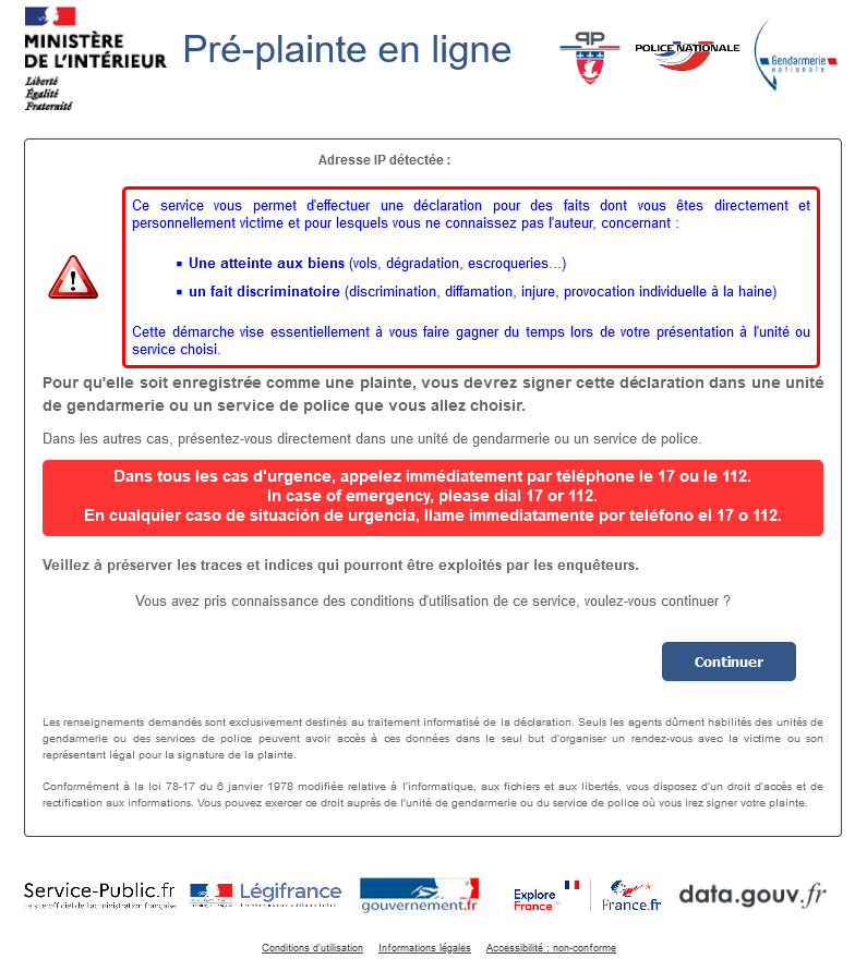 préplainte