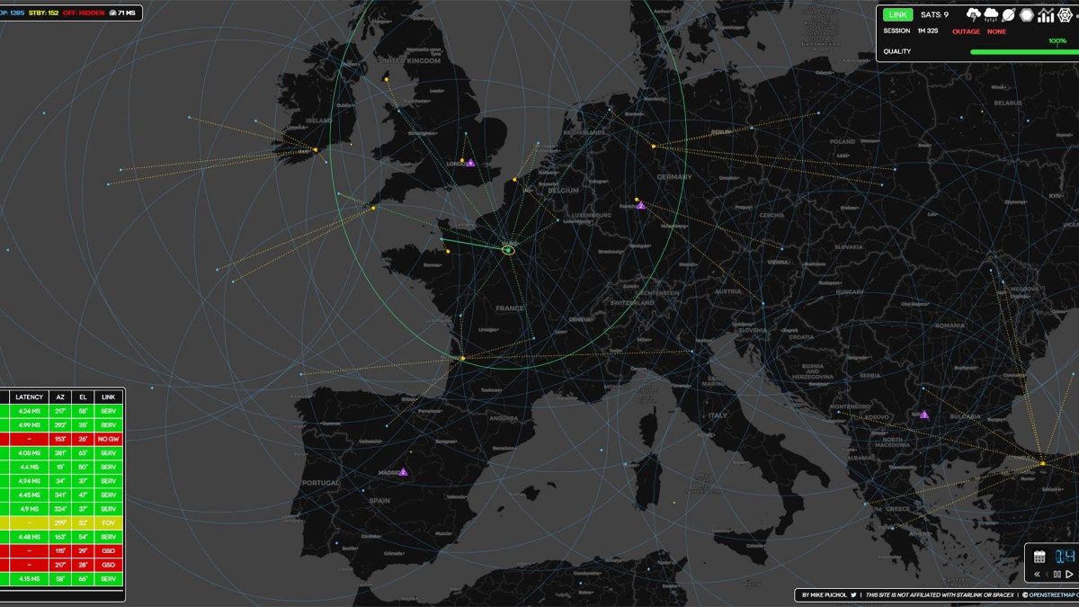 La carte Starlink.sx. // Source : Starlink.sx La carte Starlink.sx. // Source : Starlink.sx