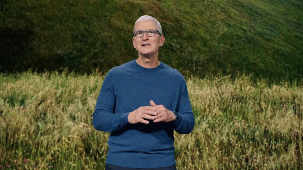 Tim Cook le 14 septembre 2021 // Source : YouTube/Apple Tim Cook le 14 septembre 2021 // Source : YouTube/Apple