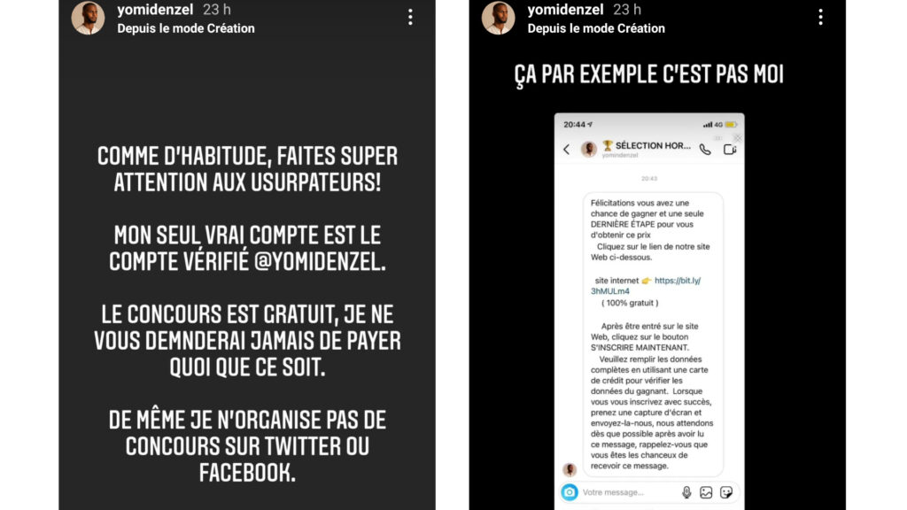 Les escroqueurs sont déjà actifs // Source : Capture d'écran Numerama Les escroqueurs sont déjà actifs // Source : Capture d'écran Numerama