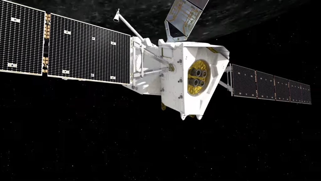 Une visualisation du survol de Mercure par BepiColombo // Source : YT/European Space Agency, ESA