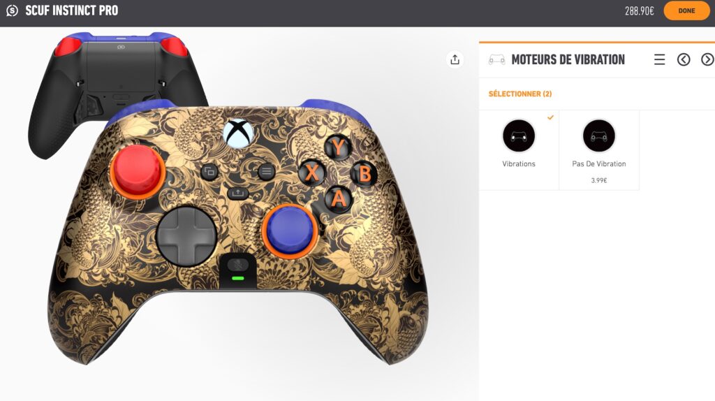 Manette Xbox Instinct Pro par Scuf Gaming // Source : Capture d'écran Manette Xbox Instinct Pro par Scuf Gaming // Source : Capture d'écran
