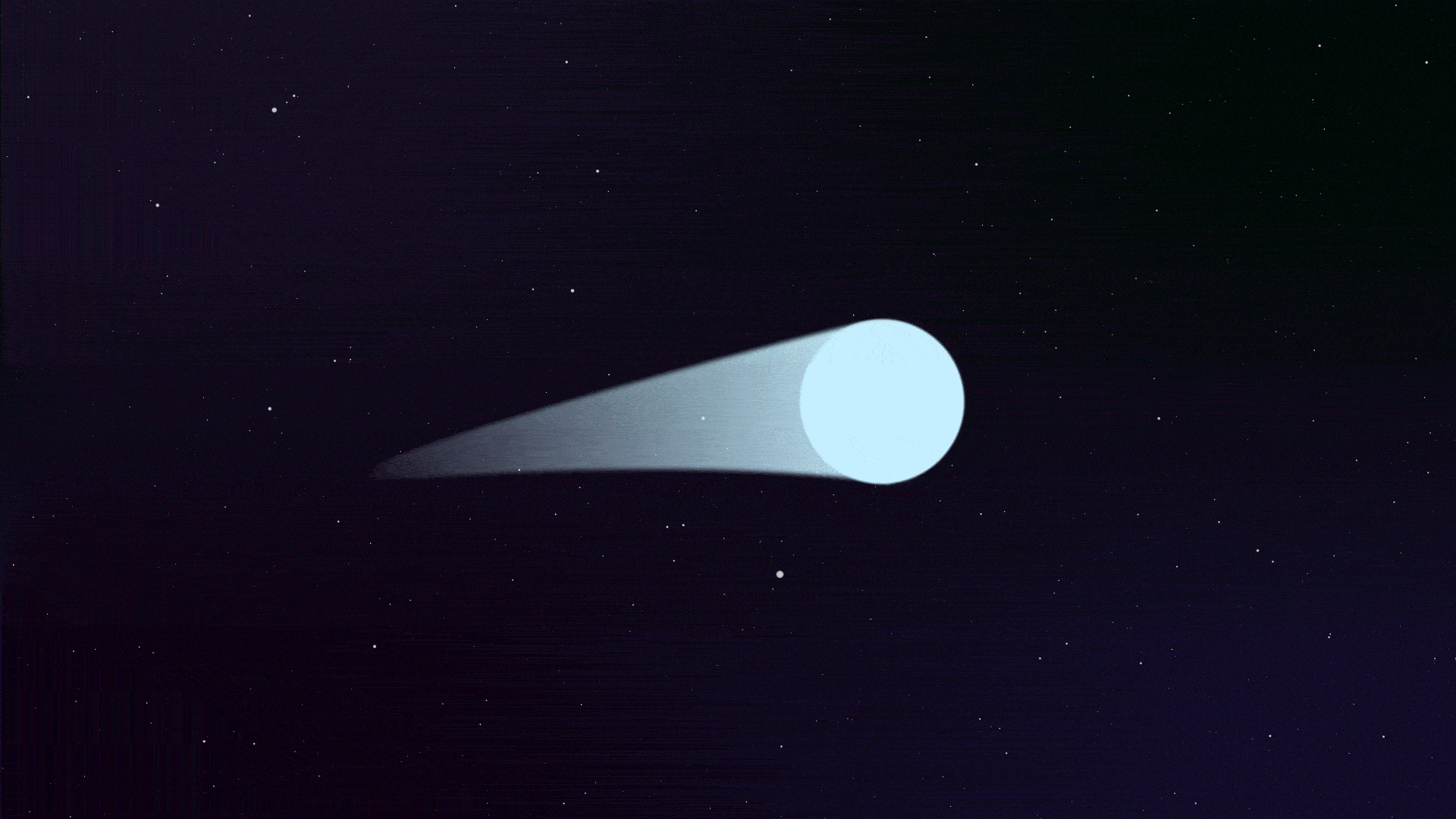 Une comète voyageant dans l'espace. // Source : Nino Barbey pour Numerama Une comète voyageant dans l'espace. // Source : Nino Barbey pour Numerama