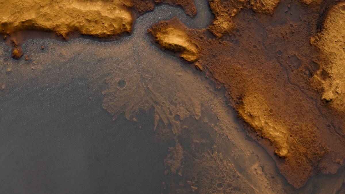 Un lac hypothétique dans le cratère Jezero sur Mars. // Source : Flickr/CC/Kevin Gill (image recadrée) Un lac hypothétique dans le cratère Jezero sur Mars. // Source : Flickr/CC/Kevin Gill (image recadrée)