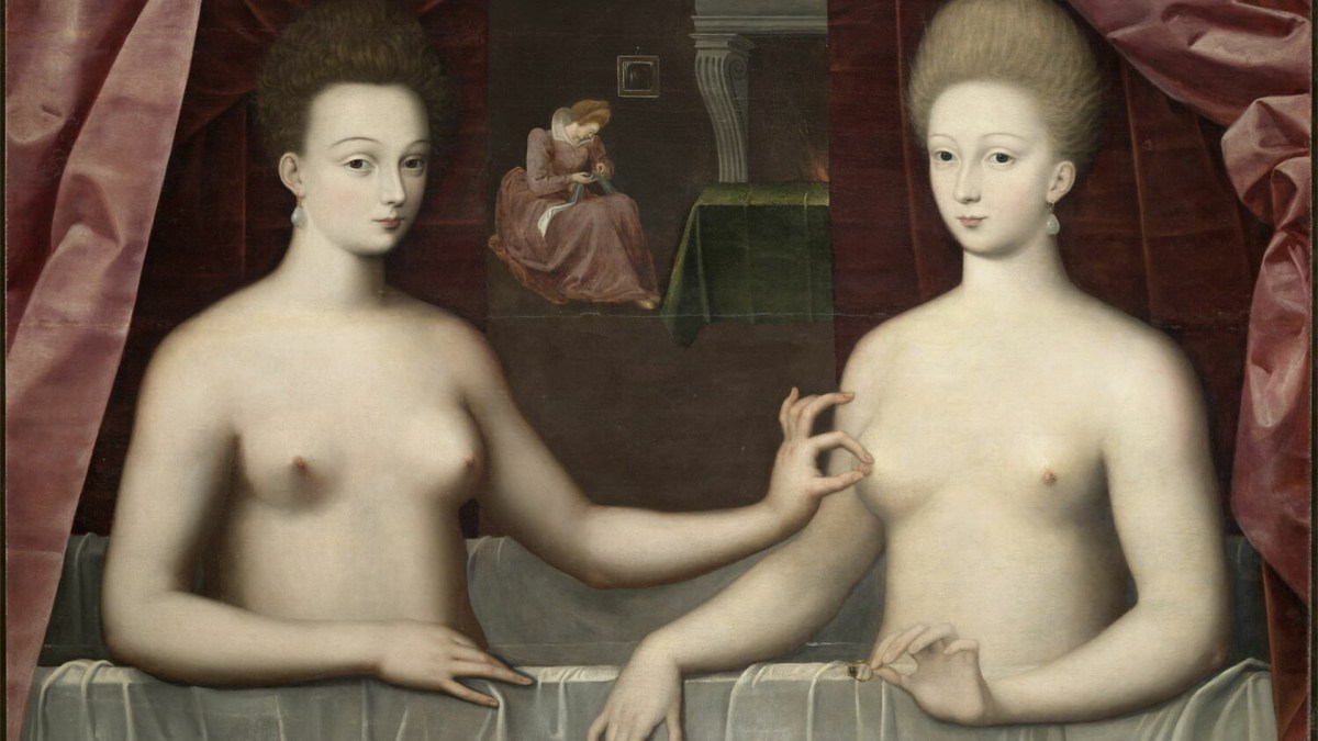 Gabrielle d'Estrées et une de ses soeurs // Source : URL Gabrielle d'Estrées et une de ses soeurs // Source : URL
