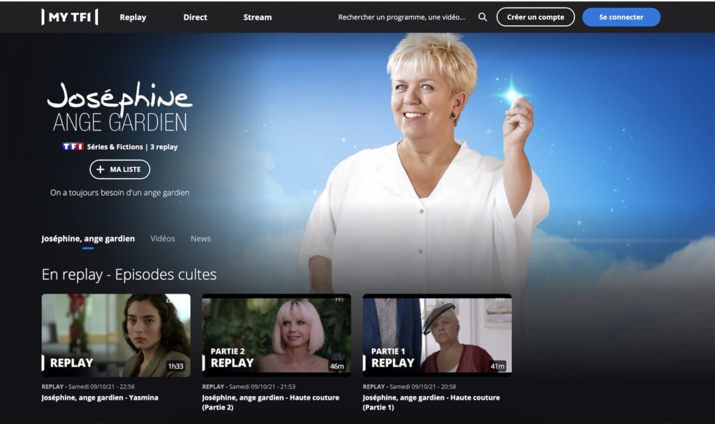 Joséphine l'ange gardien sur MyTF1 le 11 octobre 2021 // Source : Capture Numerama Joséphine l'ange gardien sur MyTF1 le 11 octobre 2021 // Source : Capture Numerama