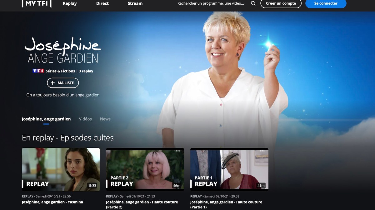 Joséphine l'ange gardien sur MyTF1 le 11 octobre 2021 // Source : Capture Numerama Joséphine l'ange gardien sur MyTF1 le 11 octobre 2021 // Source : Capture Numerama