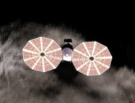 Vue d'artiste de la mission Lucy. // Source : NASA's Goddard Space Flight Center Vue d'artiste de la mission Lucy. // Source : NASA's Goddard Space Flight Center