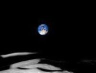 La Terre, vue depuis le pole sud de la Lune (visualisation). // Source : NASA's Scientific Visualization Studio La Terre, vue depuis le pole sud de la Lune (visualisation). // Source : NASA's Scientific Visualization Studio