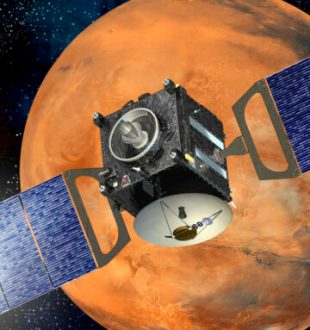 Vue d'artiste de Mars Express (image recadrée) // Source : ESA / D.Ducros