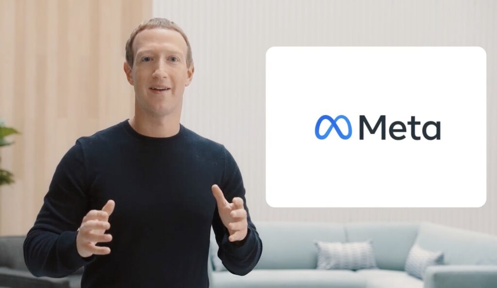 Mark Zuckerberg a transformé Facebook en Meta en octobre 2021. // Source : Capture Meta par Numerama. Mark Zuckerberg a transformé Facebook en Meta en octobre 2021. // Source : Capture Meta par Numerama.