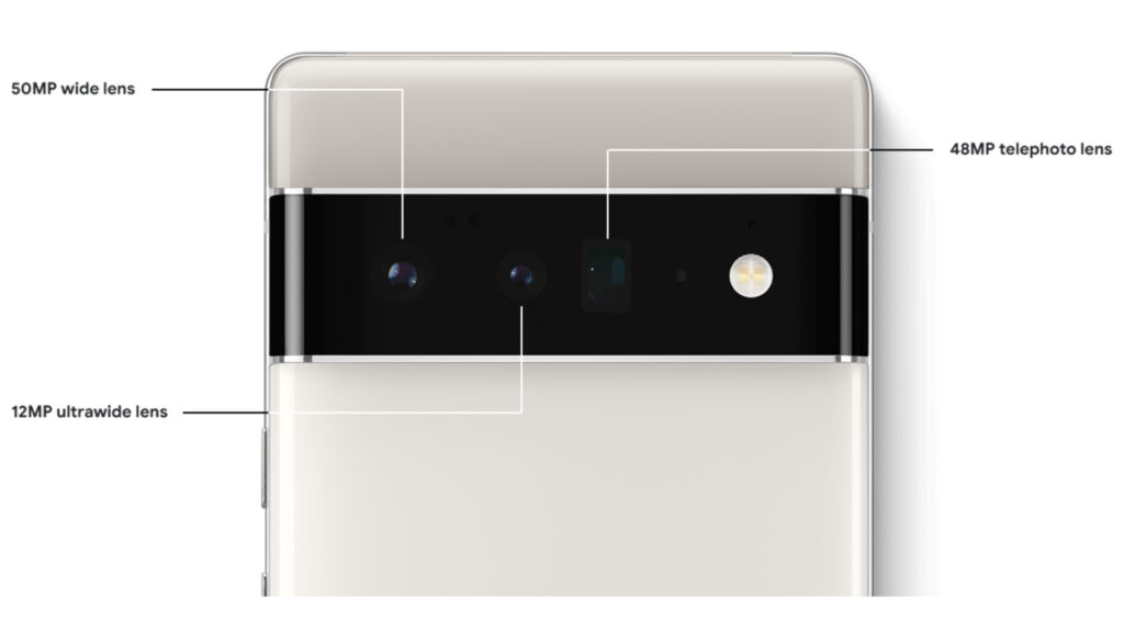 Les capteurs photo du Pixel 6 Pro // Source : Carphone Warehouse Les capteurs photo du Pixel 6 Pro // Source : Carphone Warehouse