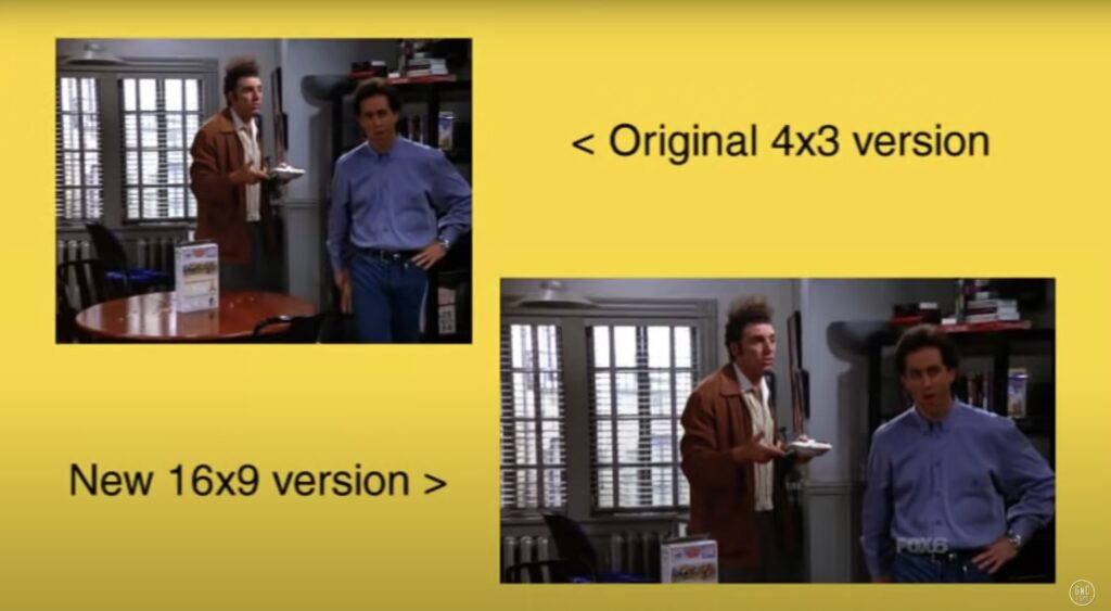 Comparaison de 2 plans Seinfeld // Source : YT/GNC Films Comparaison de 2 plans Seinfeld // Source : YT/GNC Films