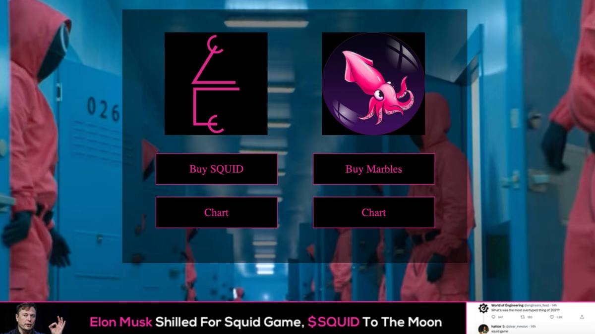 La société proposant la crypto Squid Game fait croire qu'elle est soutenue par Elon Musk (c'est faux). // Source : Capture d'écran Numerama La société proposant la crypto Squid Game fait croire qu'elle est soutenue par Elon Musk (c'est faux). // Source : Capture d'écran Numerama