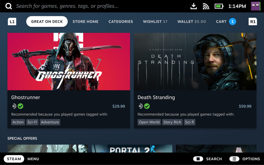 Compatibilité des jeux sur Steam Deck // Source : Valve Compatibilité des jeux sur Steam Deck // Source : Valve