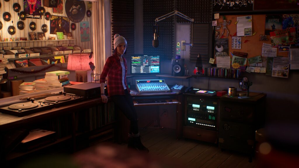Steph aux commandes de la station radio de Haven Springs dans Wavelenghts. // Source : Capture d'écran Numerama Steph aux commandes de la station radio de Haven Springs dans Wavelenghts. // Source : Capture d'écran Numerama