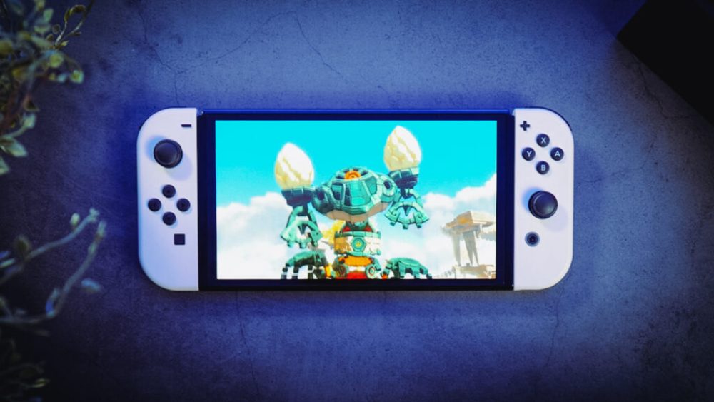 La Nintendo Switch OLED. // Source : Louise Audry pour Numerama La Nintendo Switch OLED. // Source : Louise Audry pour Numerama