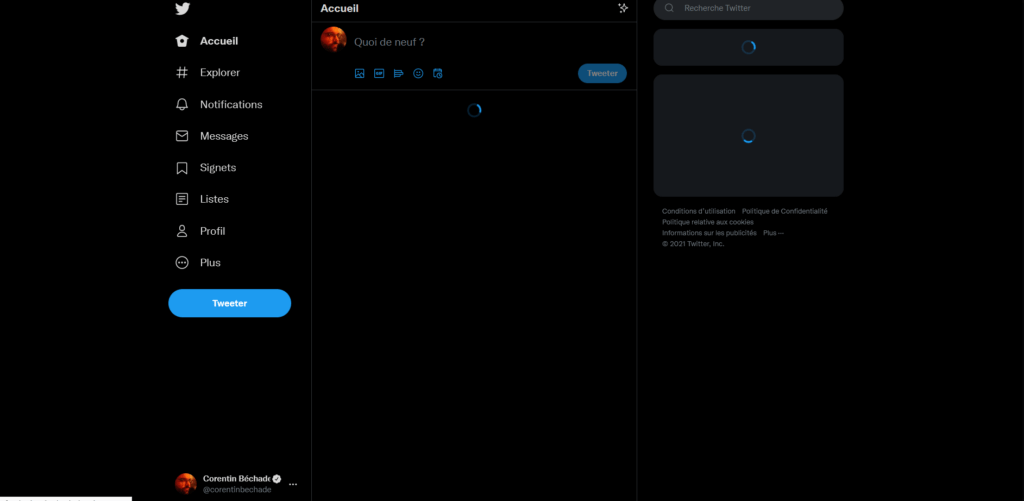 Aucun contenu ne se charge deuis une connexion Wifi Orange // Source : Capture d'écran Aucun contenu ne se charge deuis une connexion Wifi Orange // Source : Capture d'écran
