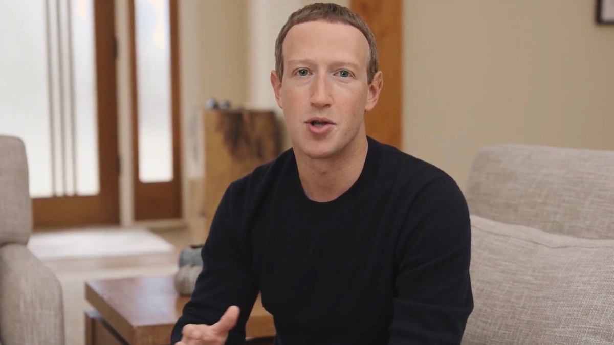 Mark Zuckerberg au cours du Facebook Connect du 28 octobre 2021 // Source : Facebook Live Mark Zuckerberg au cours du Facebook Connect du 28 octobre 2021 // Source : Facebook Live