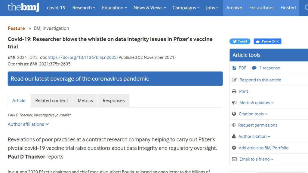 L'enquête publiée dans la revue The BMJ. // Source : The BMJ L'enquête publiée dans la revue The BMJ. // Source : The BMJ