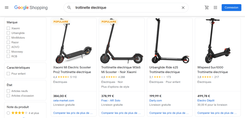 L'annotation de popularité ne concerne que le produit référencé, pas le vendeur. // Source : Capture d'écran Numerama