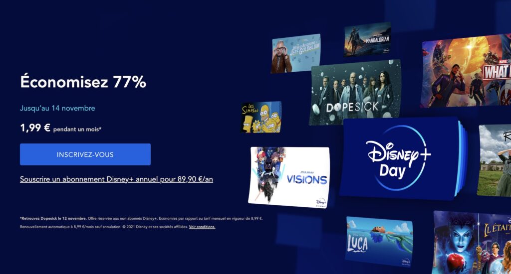 L'offre spéciale Disney+ // Source : Disney L'offre spéciale Disney+ // Source : Disney