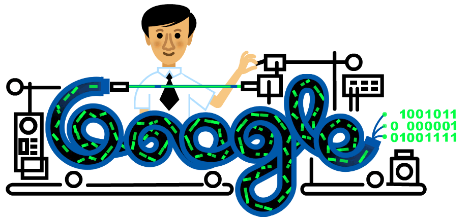Le Doodle en l'honneur de Charles K. Kao. // Source : Google