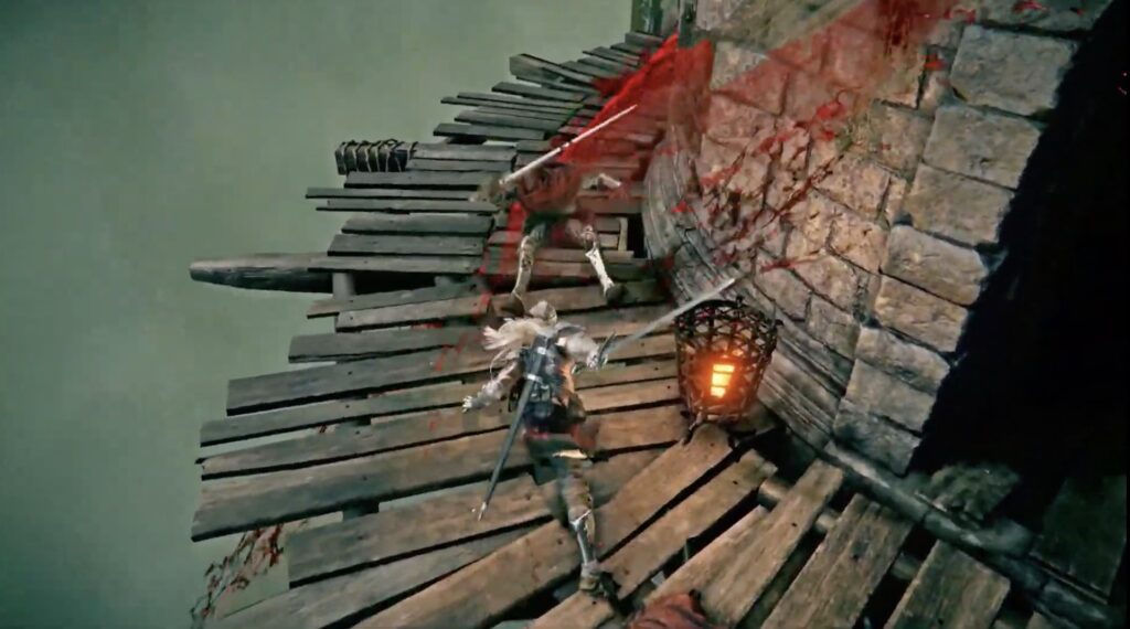 Ah oui, dans Elden Ring, il y a du sang. // Source : YouTube/ BANDAI NAMCO Europe Ah oui, dans Elden Ring, il y a du sang. // Source : YouTube/ BANDAI NAMCO Europe