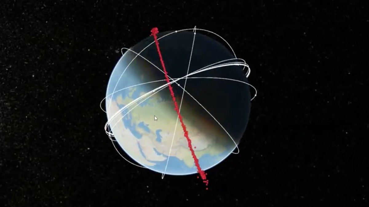 La trajectoire des débris // Source : EUSST La trajectoire des débris // Source : EUSST