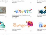 Plusieurs doodles de Google. // Source : Capture d'écran Google