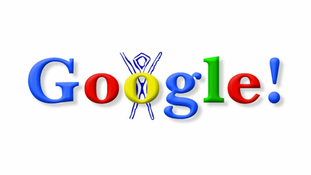 Le 30 août 1998, le premier doodle de Google. // Source : Google Le 30 août 1998, le premier doodle de Google. // Source : Google