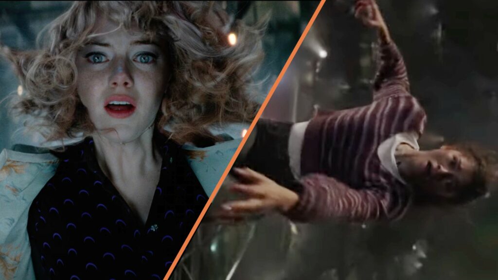 C'est une scène miroir entre The Amazing Spider-Man (avec Gwen Stacy) et Spider-Man No Way Home (avec MJ). // Source : Marvel / montage Numerama