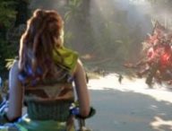 Horizon 2. Aloy face à un mammouth mécanique, le Tremortusk. // Source : Guerrilla Games