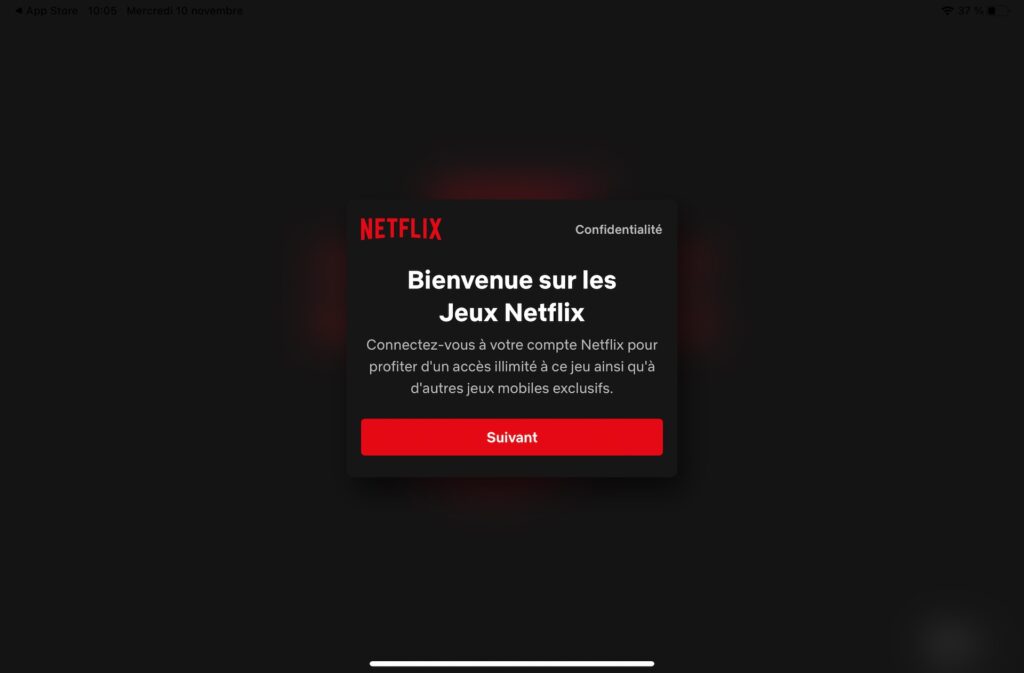 S'abonner à Netflix via iOS // Source : Capture d'écran