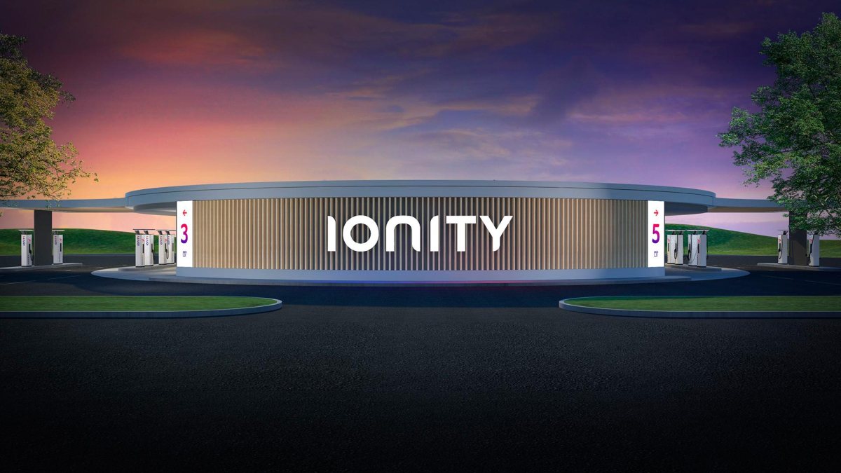 Concept de station IONITY "oasis" // Source : IONITY Concept de station IONITY "oasis" // Source : IONITY