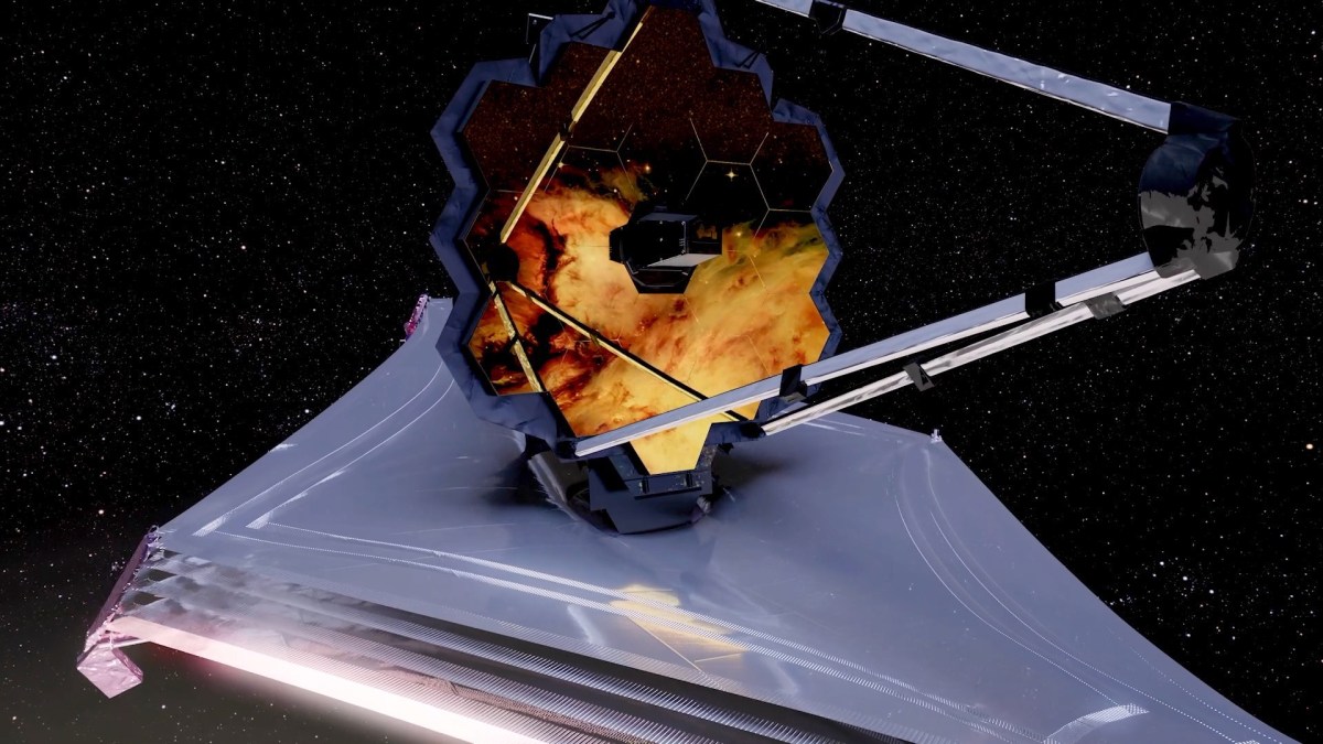 Représentation du JWST dans l'espace. // Source : NASA's Goddard Space Flight Center Représentation du JWST dans l'espace. // Source : NASA's Goddard Space Flight Center