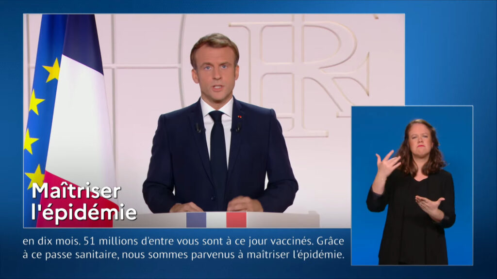 L'allocution d'Emmanuel Macron le 9 novembre. // Source : Capture d'écran YouTube Emmanuel Macron L'allocution d'Emmanuel Macron le 9 novembre. // Source : Capture d'écran YouTube Emmanuel Macron
