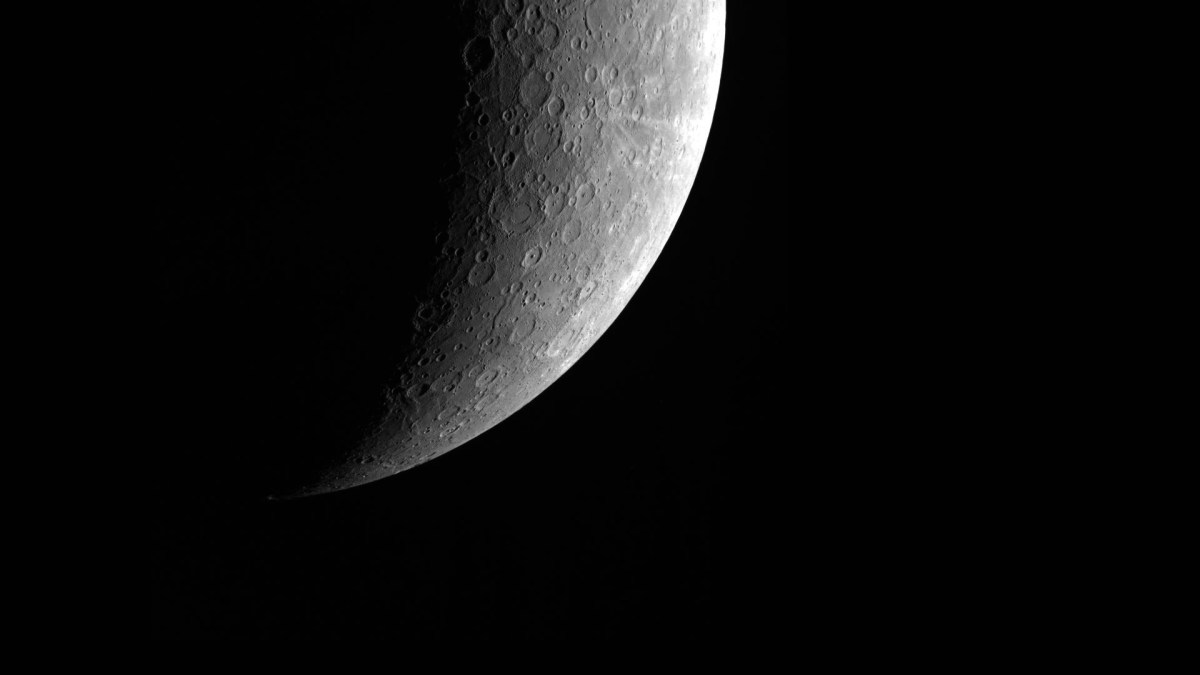 Hémisphère sud de Mercure. // Source : NASA/Johns Hopkins University Applied Physics Laboratory/Carnegie Institution of Washington Hémisphère sud de Mercure. // Source : NASA/Johns Hopkins University Applied Physics Laboratory/Carnegie Institution of Washington